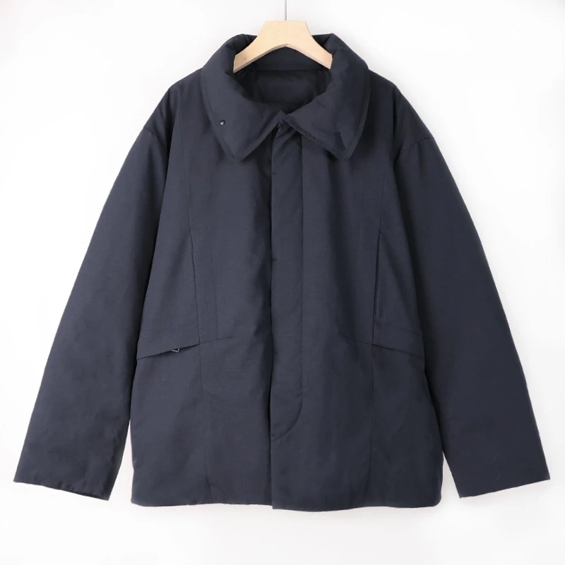 【大爷藏青色】休闲风立领羽绒服女冬装宽松保暖休闲长袖女士外套