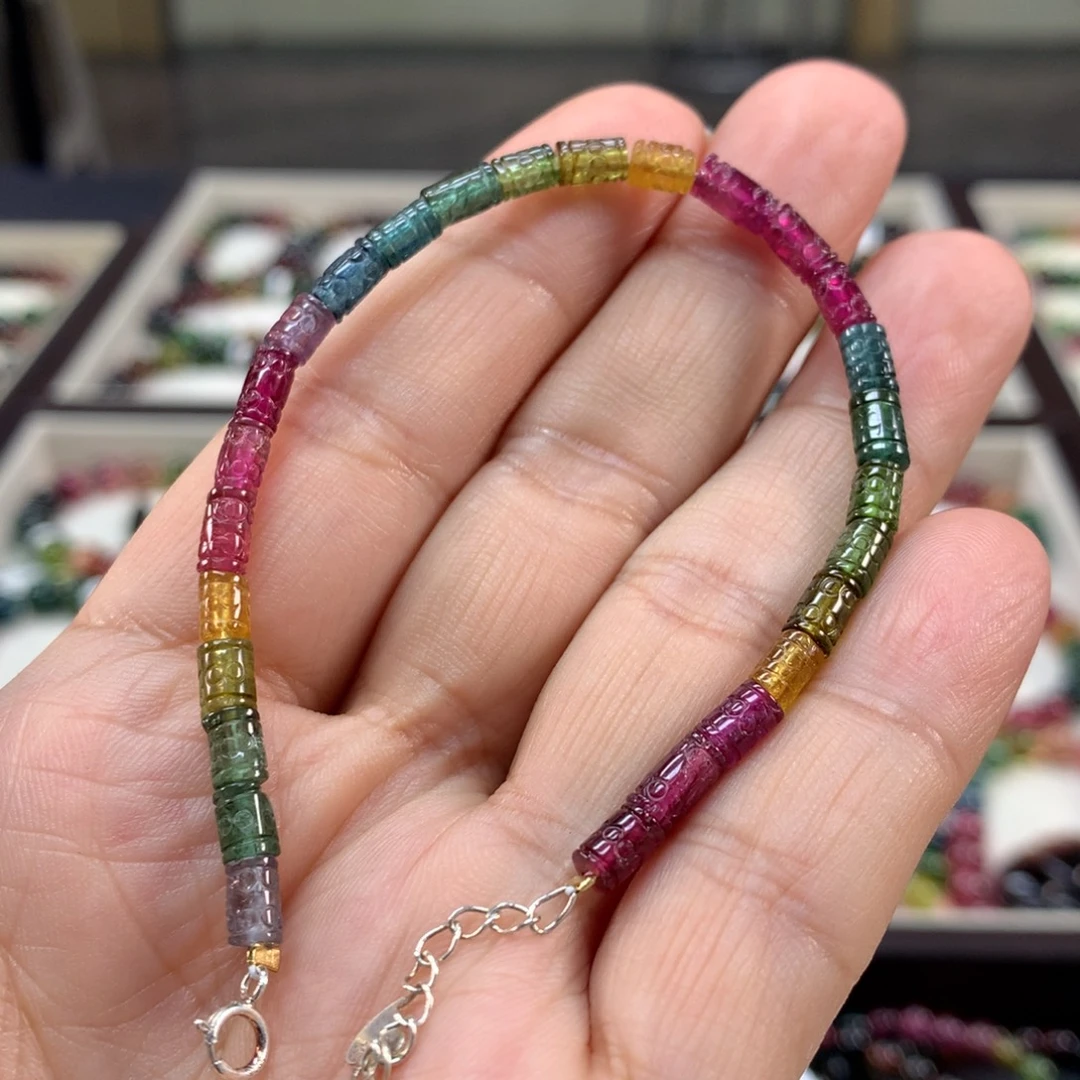 碧玺未镶嵌手链手链