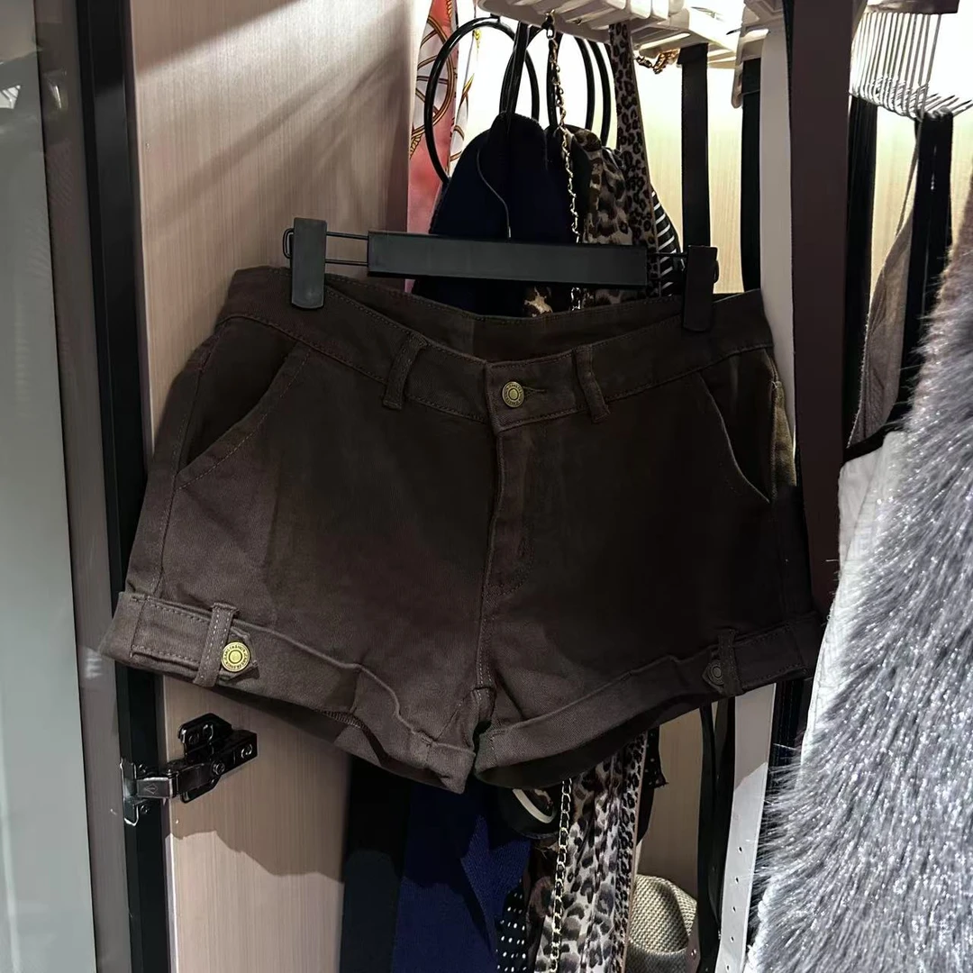 【YULAN Studio】辣妹性感牛仔短裤女夏季薄款显瘦弹力包臀热裤