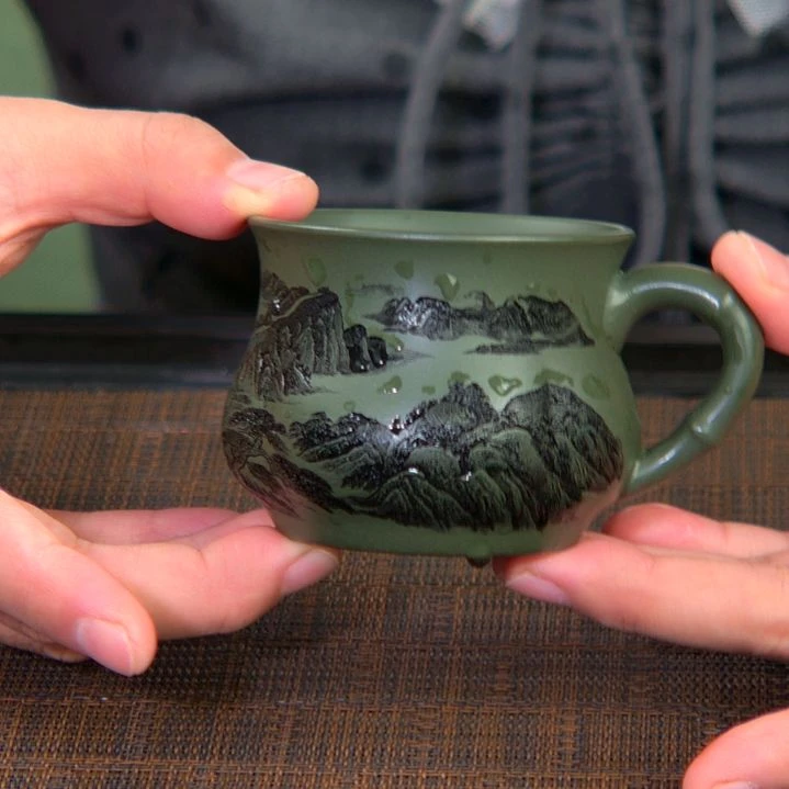 茶杯紫砂高货放漏