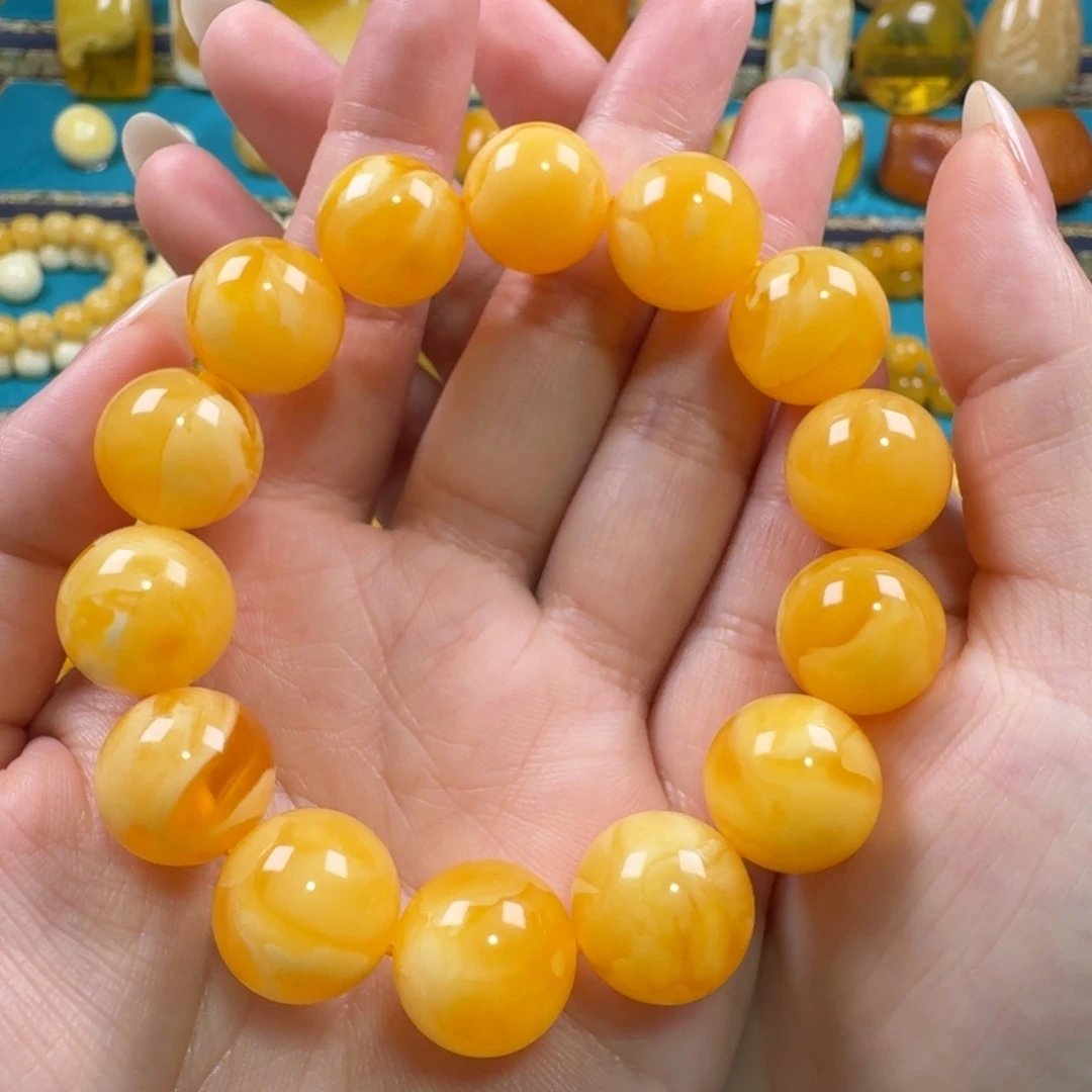 琥珀未镶嵌手链同料