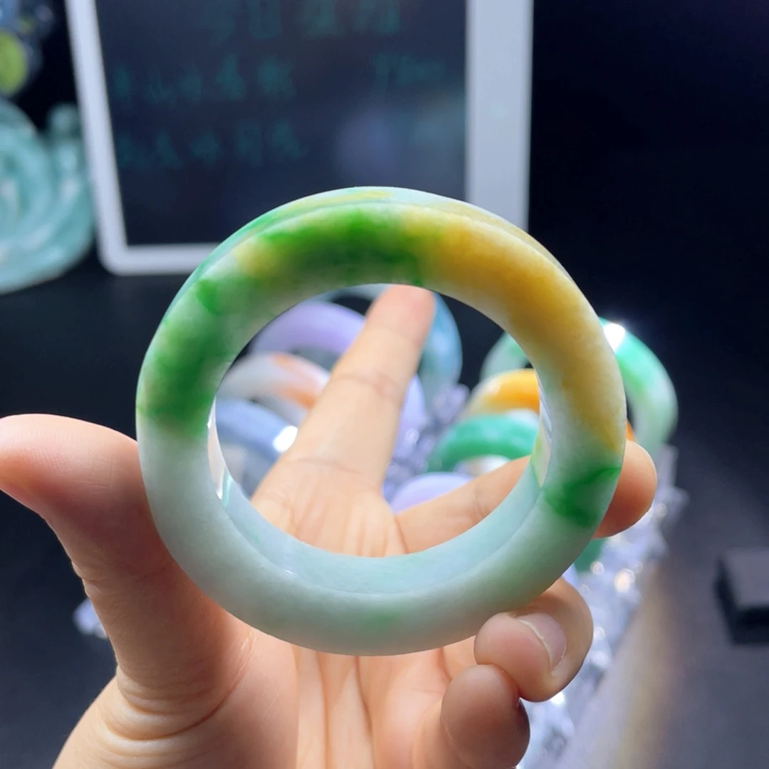 定制翡翠未镶嵌天然翡翠手镯定制