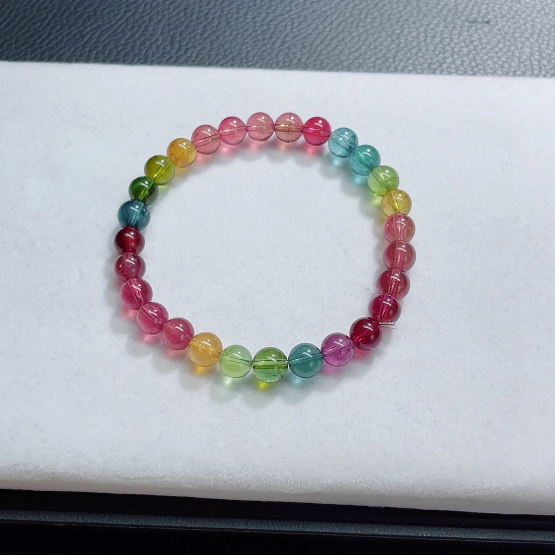 未镶嵌手链碧玺6.8mm左右