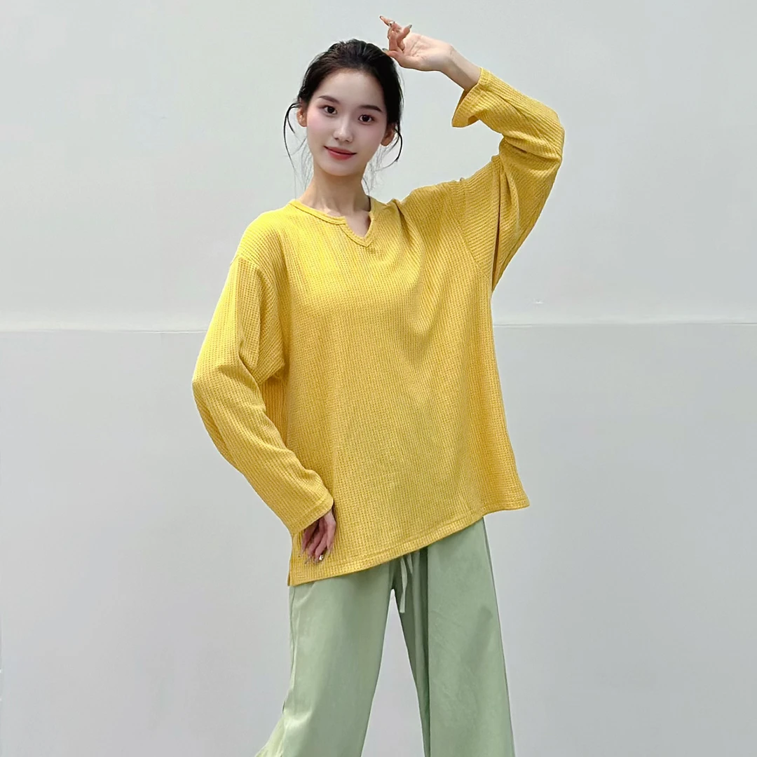 舞蹈练功服宽松显瘦新款上衣现代舞演出服学生艺考古典舞训练服