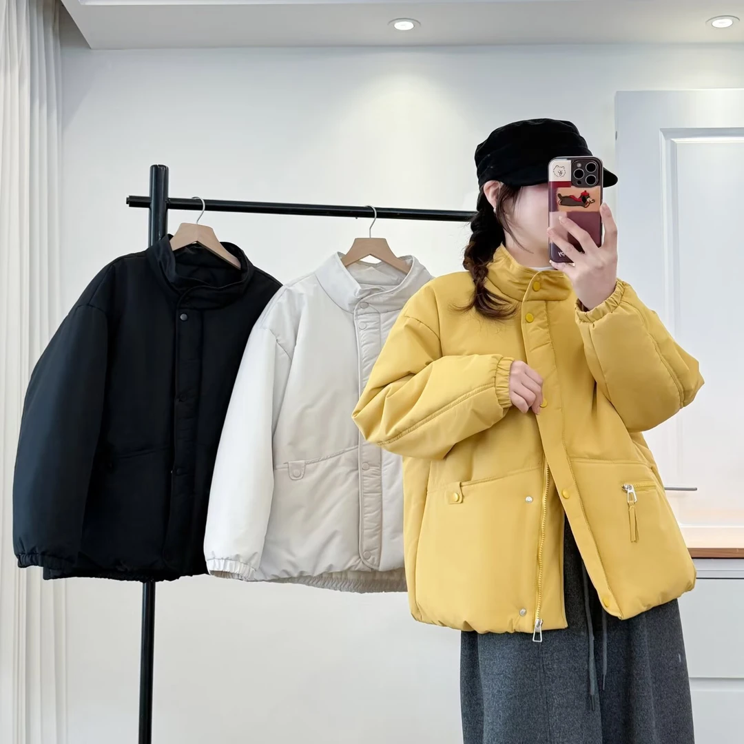 大码女装冬季新款加厚立领棉衣棉服显瘦保暖棉袄外套XM323