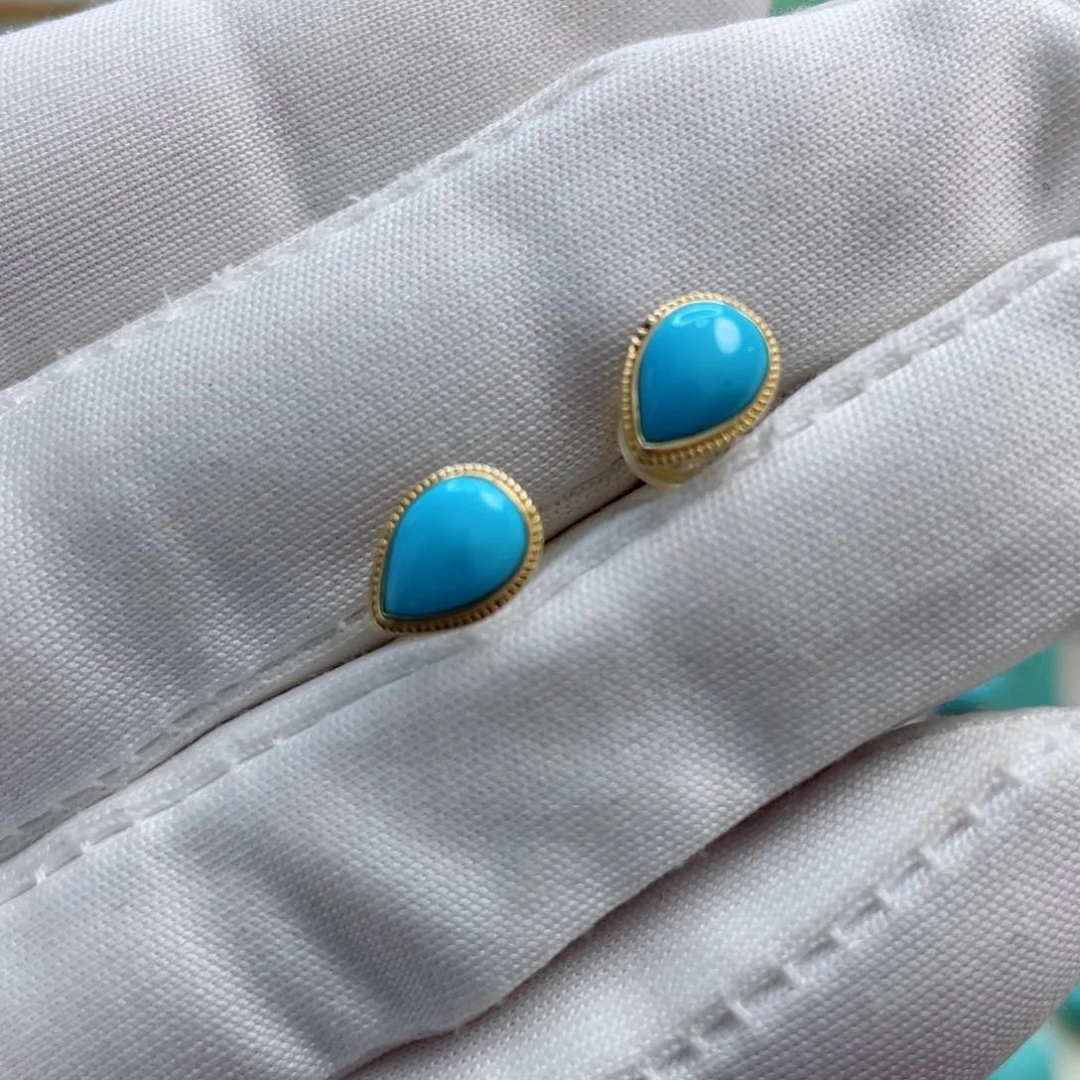 绿松石珠宝奇石18K金镶嵌