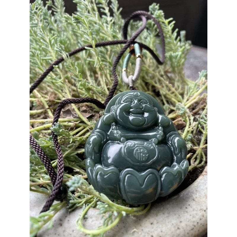 天然和田玉发财佛吊坠（多样性发货1）