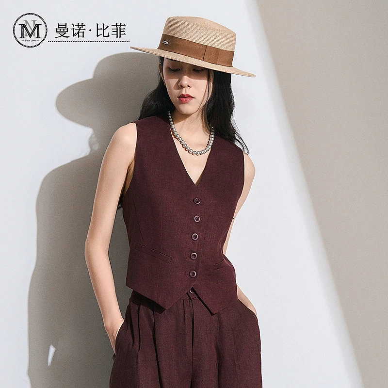 【女乔专属】老钱风时尚通勤休闲西装小马夹MFAG171006