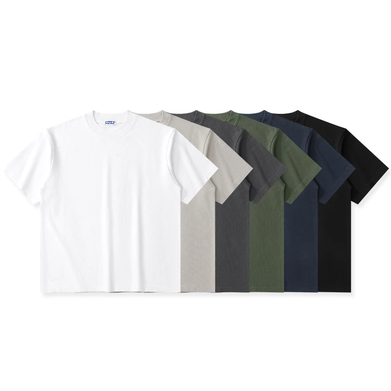 【420克】重磅纯棉立体挺阔复古休闲T恤夏季圆领潮流时尚百搭短袖