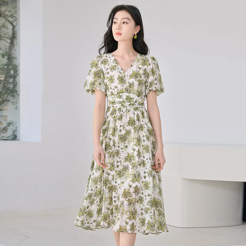 【直播专享】Q4033517连衣裙 香影碎花连衣裙女春季新款海边度假