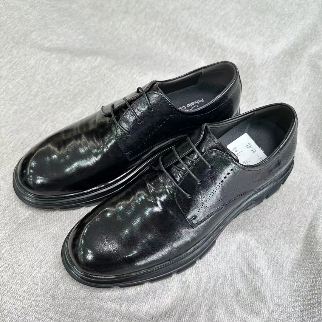 AB13896 （聚水潭）高端休闲皮鞋鞋百搭时尚透气系带男士鞋子