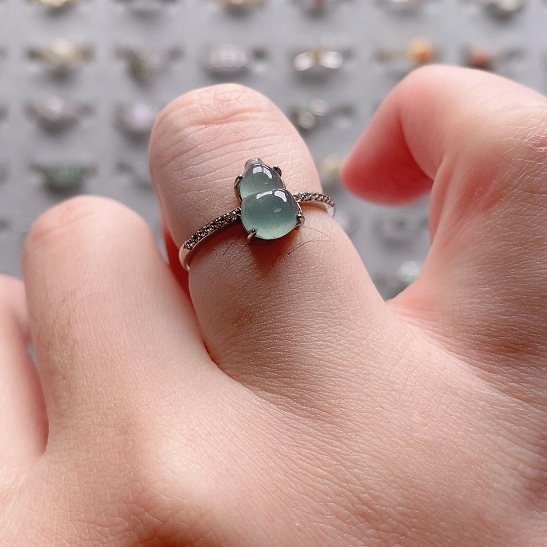 翡翠银S925镶嵌戒指