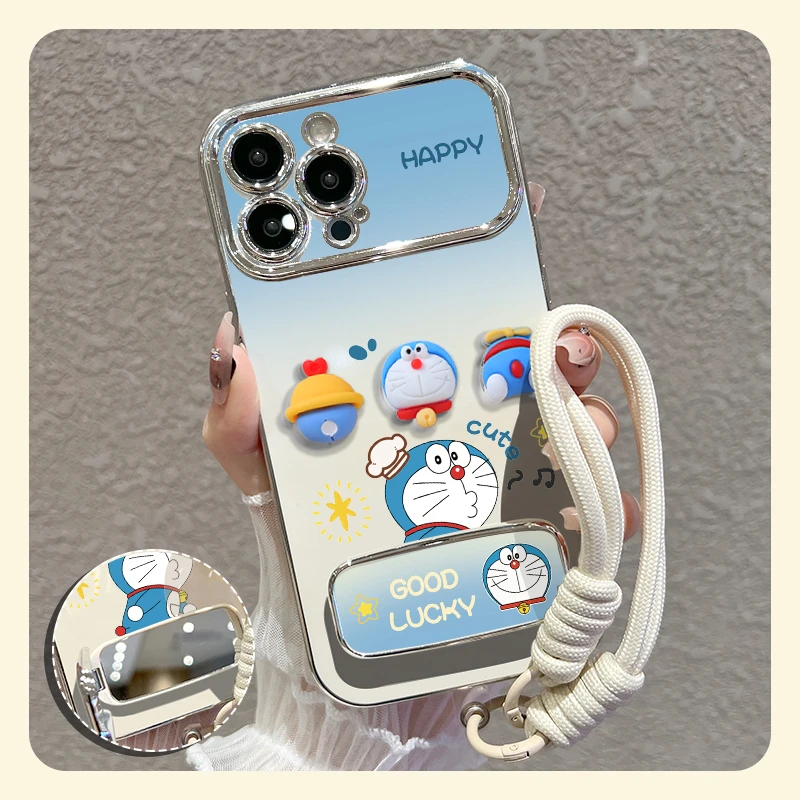 【苹果/华为/vivo/oppo/小米】适用晕染蓝胖子大视窗手机壳硅胶女款
