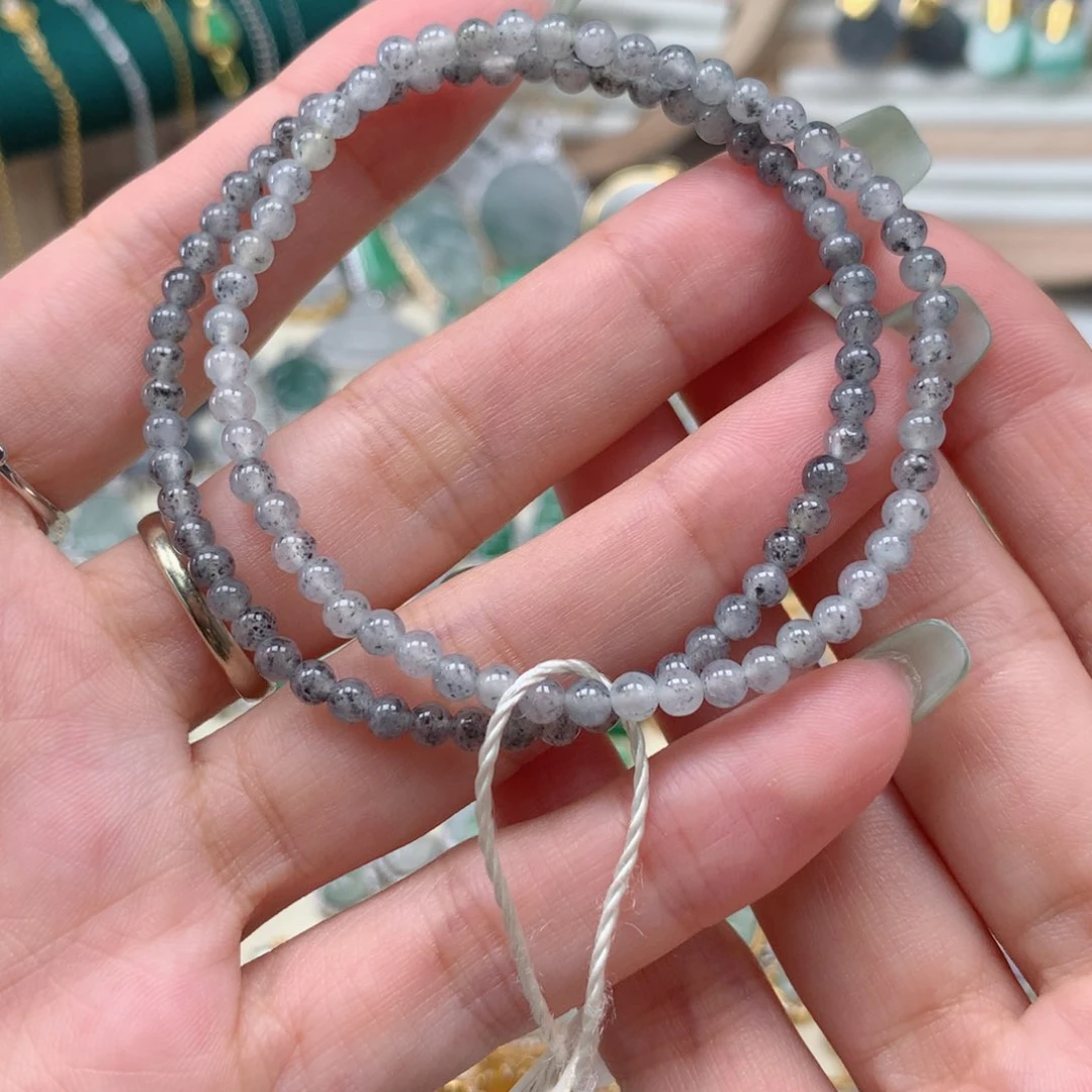 散珠翡翠空*哇乌鸡手串