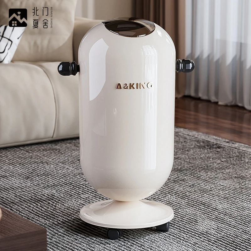 北门夏舍摩登卫士翻盖垃圾桶15L带轮滑盖造型纸篓垃圾箱摇盖胶桶