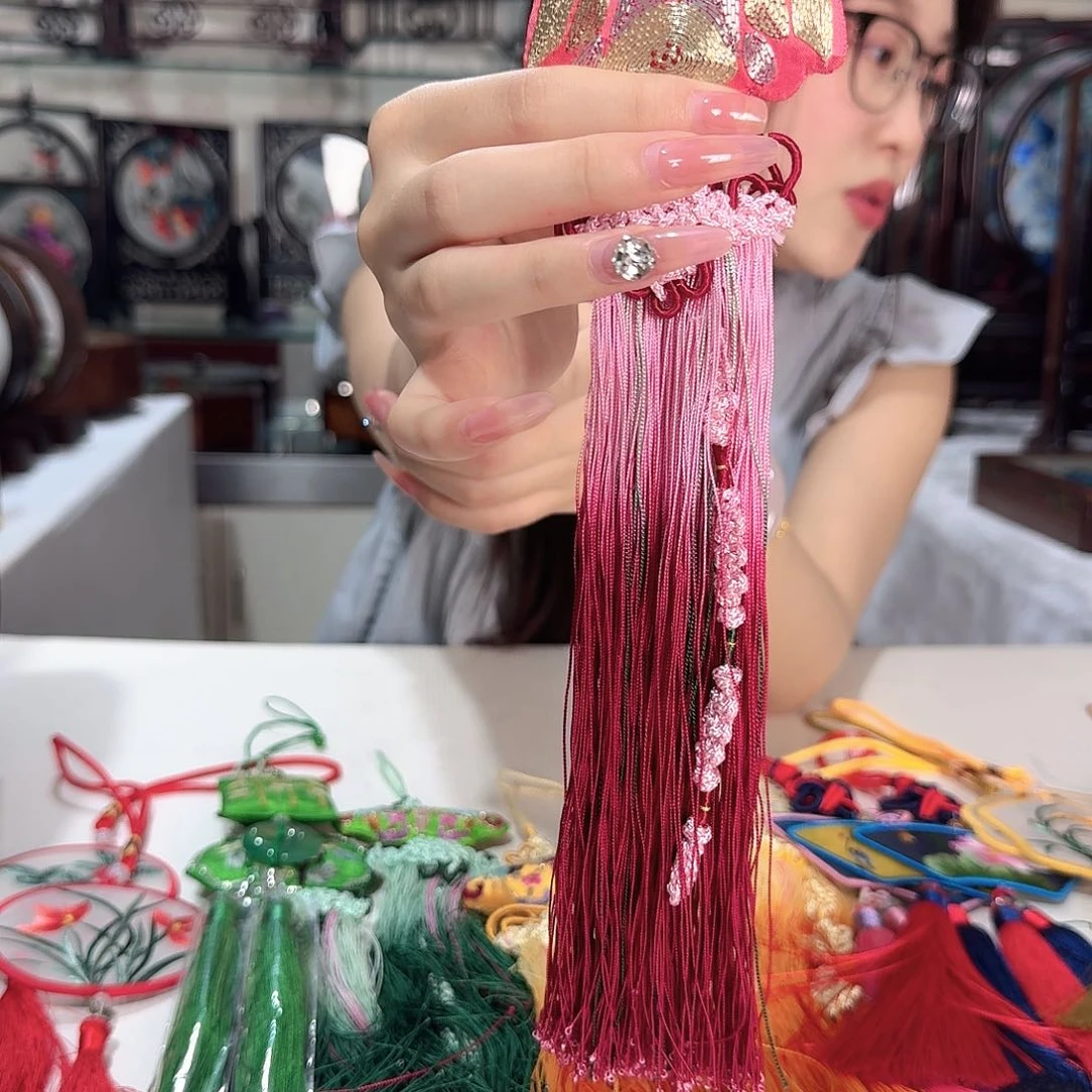 刺绣苏绣盘金绣挂件