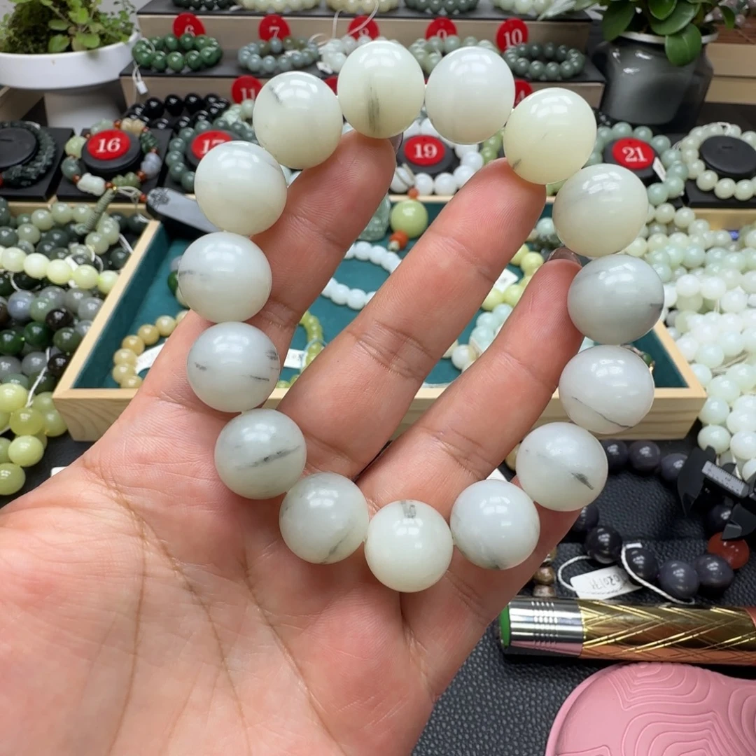 和田玉未镶嵌手链16