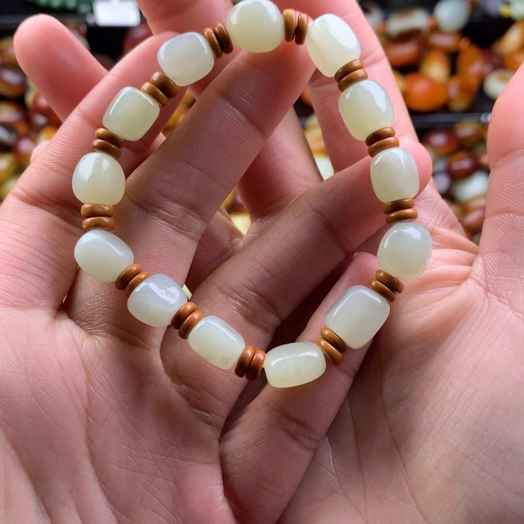 和田玉未镶嵌手链