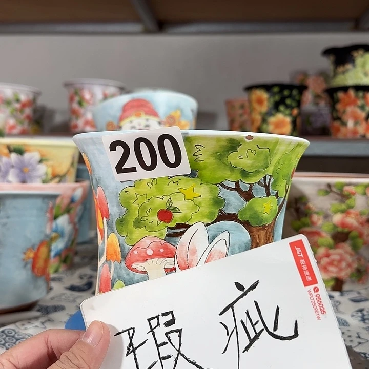 张***算景德镇手绘多肉花盆