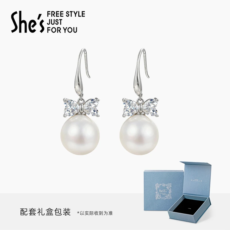 铜合金合成锆石耳饰 shes巴比耶序曲耳钉耳坠梳子耳环耳饰甜美风