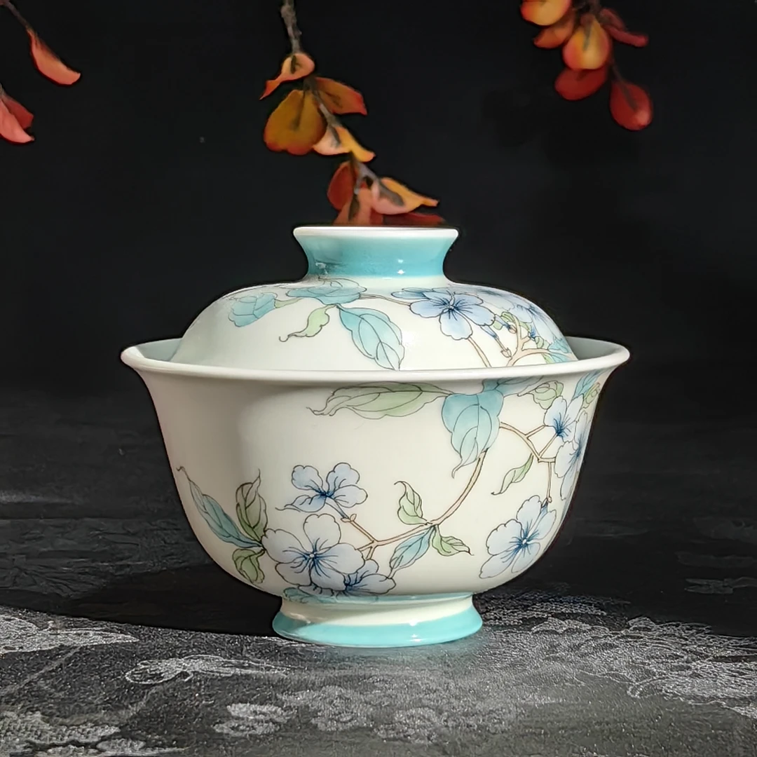 雨溪山房 青芜盖碗 yx00076