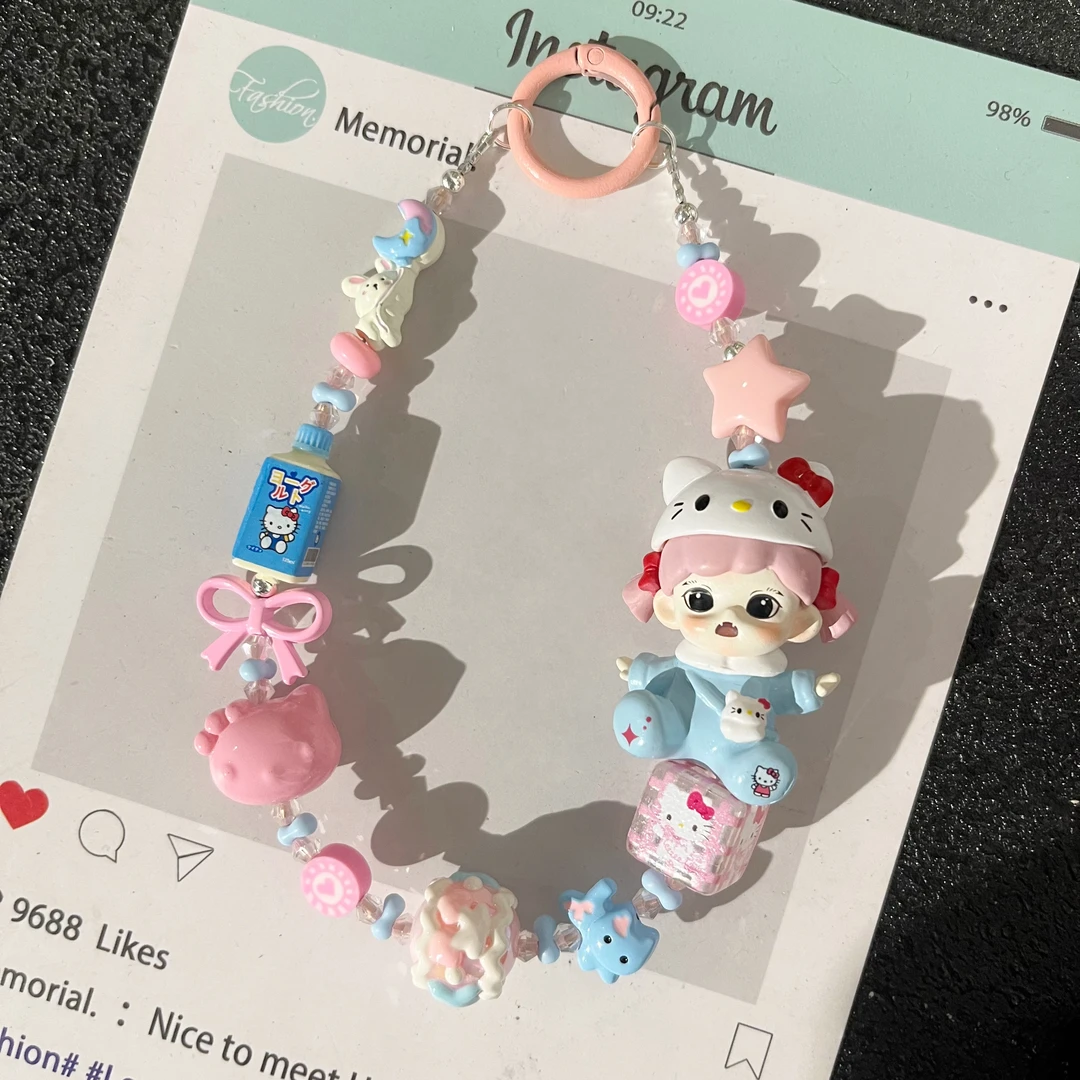【编号139】(改娃)Kitty妹妹 潮玩手机壳挂件DIY饰品原创手机链