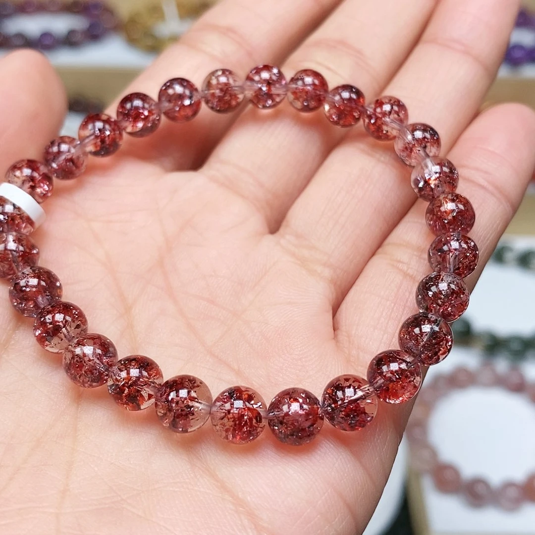 水晶手串未镶嵌格*金草莓