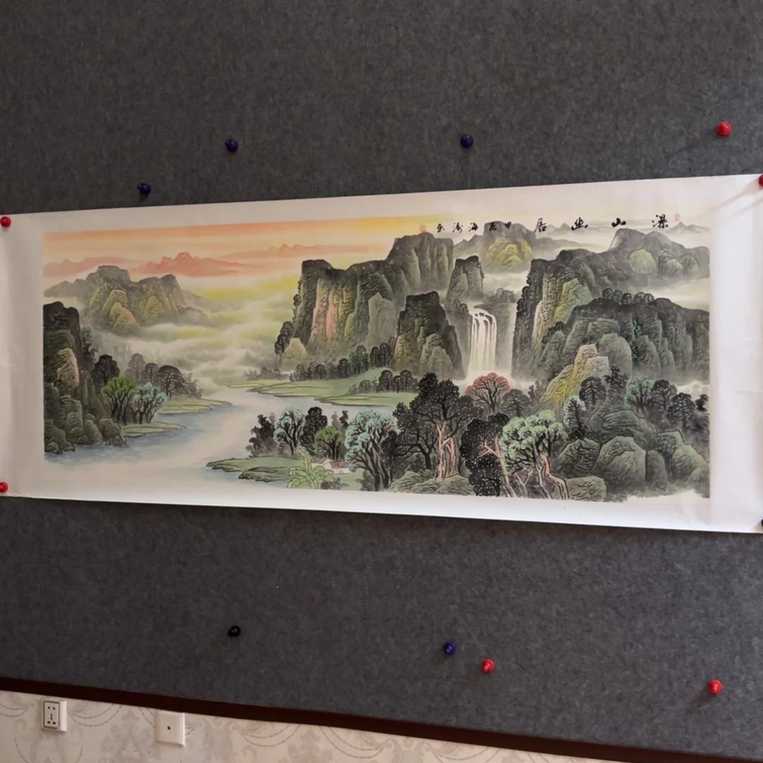 国画国画作品李海涛山水手绘精品