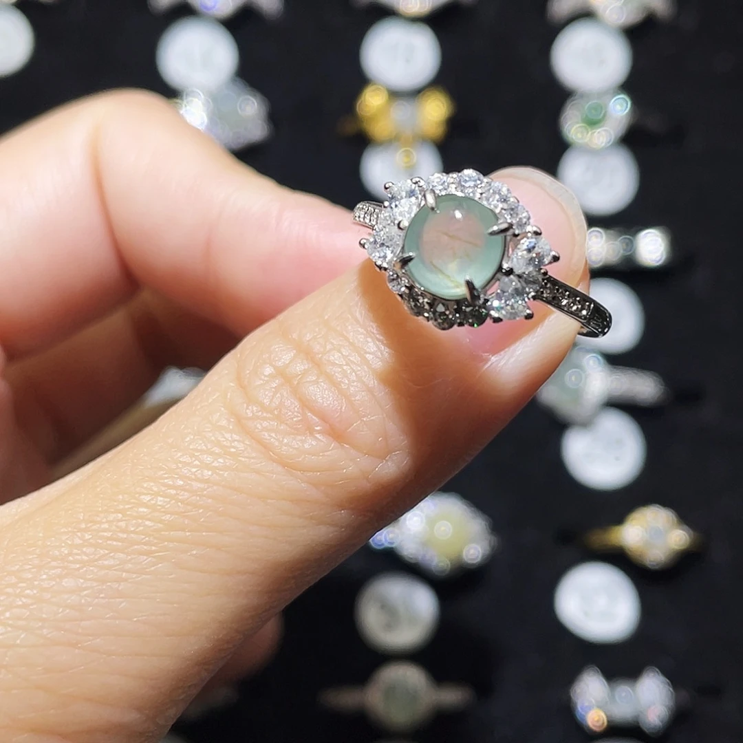 翡翠未镶嵌戒指戒指