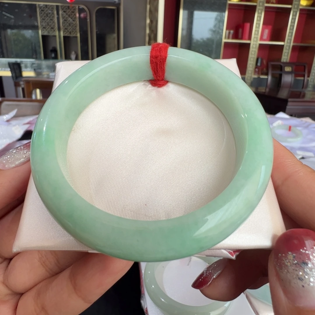 未镶嵌手镯翡翠满绿5455