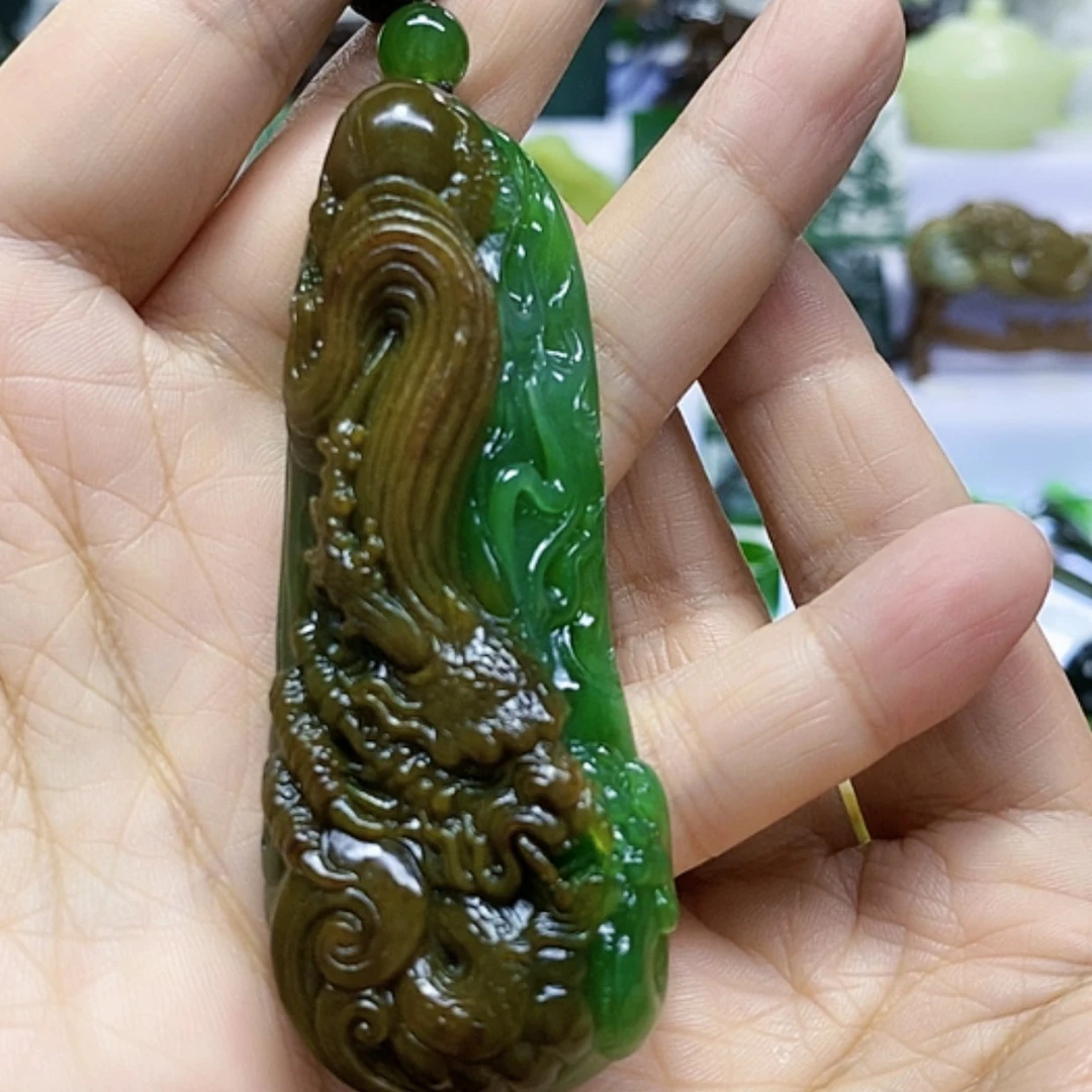 【闪购商品】未镶嵌和田玉（碧玉）挂件A****