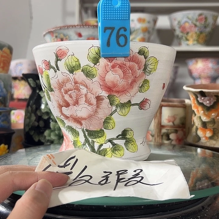 景德镇手绘花盆 满38包邮