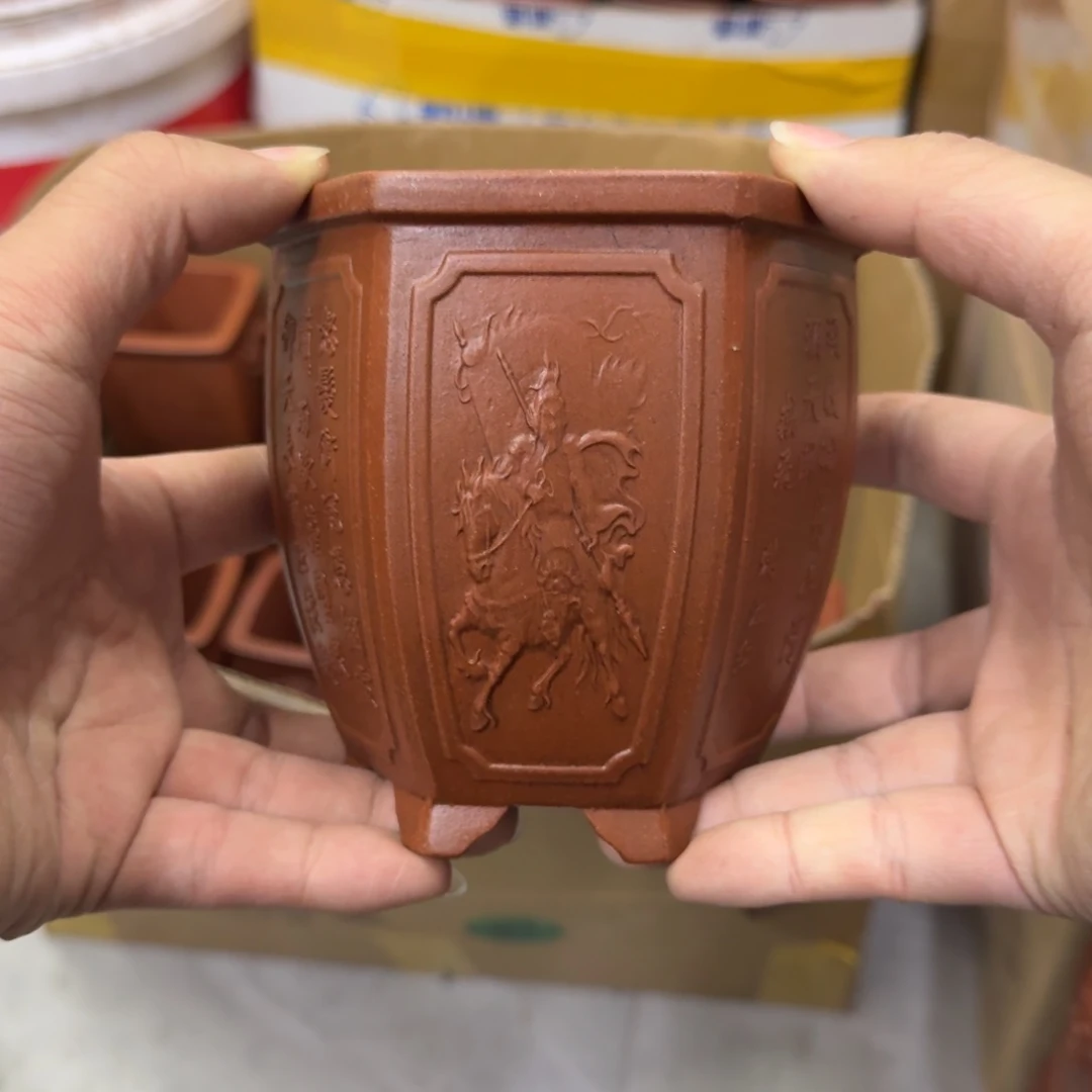 紫砂花盆宜兴紫砂正品9x10