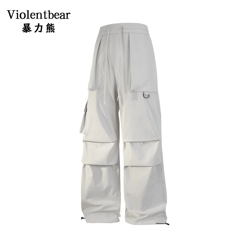 暴力熊2025工装风多口袋休闲裤男宽松直筒长裤户外潮流大码裤子男