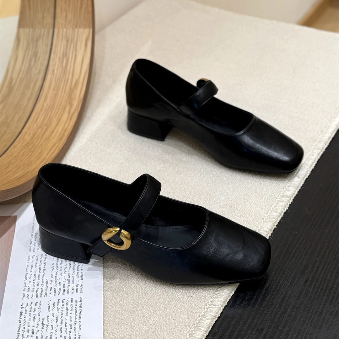 韩版时髦中跟配裙子玛丽珍单鞋女2025新款秋粗跟气质名媛风晚晚鞋