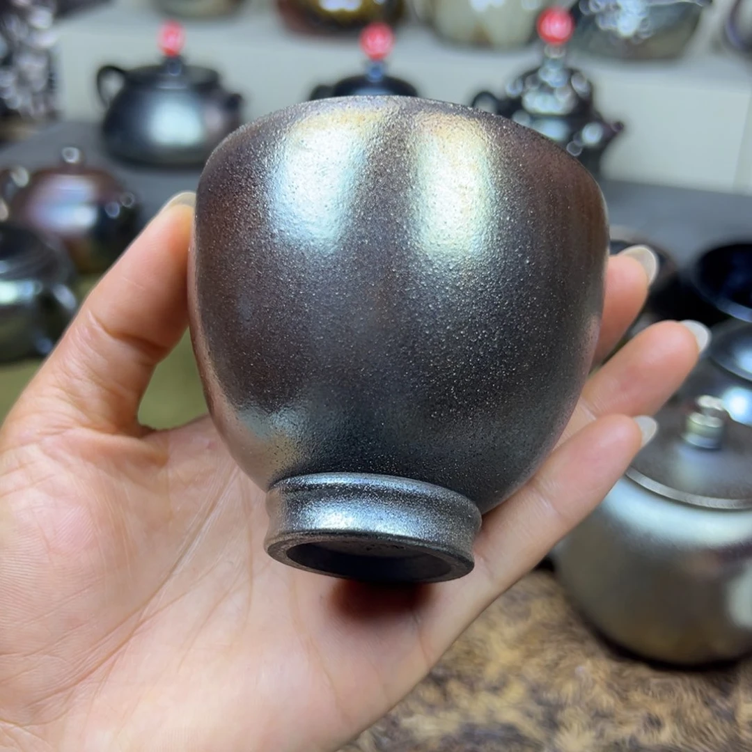 云南建水紫陶古法柴烧杯