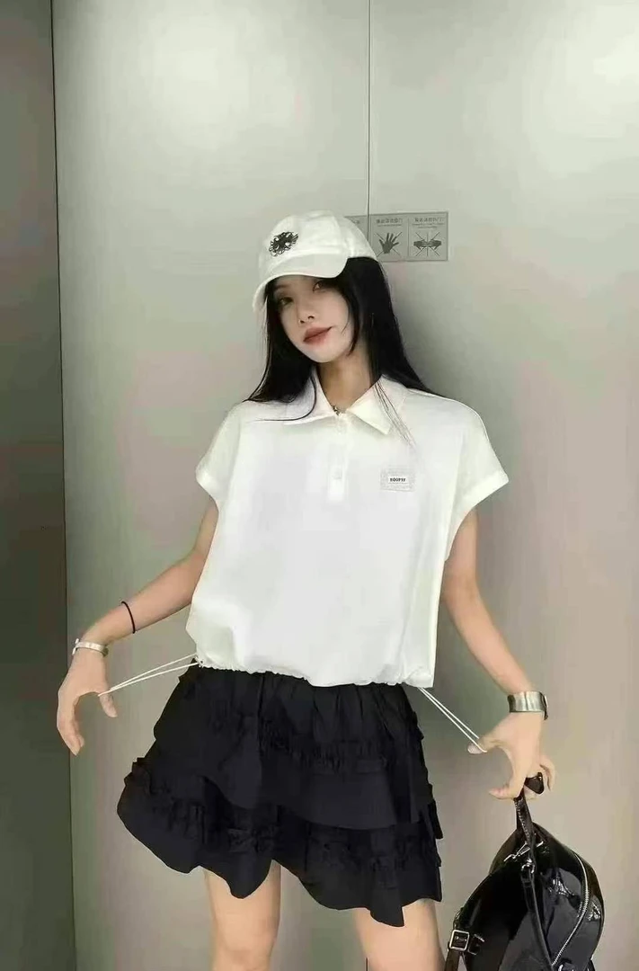 （扣号编码备注）50.0-199.9法式宽松优雅显瘦高腰白色休闲