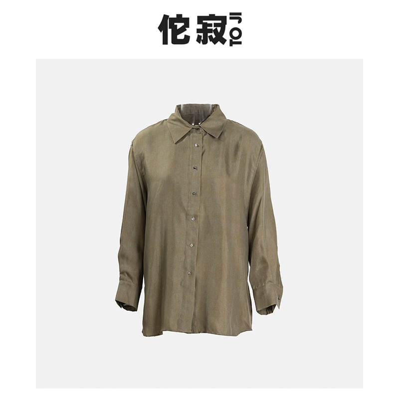 佗寂 时尚百搭休闲秋季进口桑蚕丝草本真丝衬衫ZXN1C167