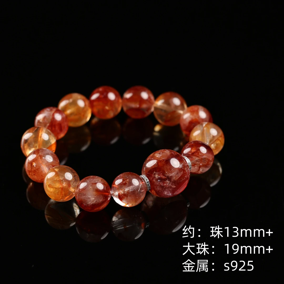 本真 | "从乐"严选精品高段位水晶红胶花13mm+手串 多样性发其一