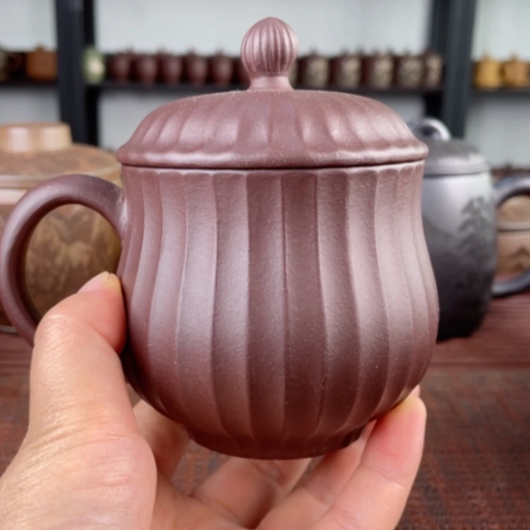 【闪购商品】茶杯紫砂宜兴原矿紫砂盖杯微瑕
