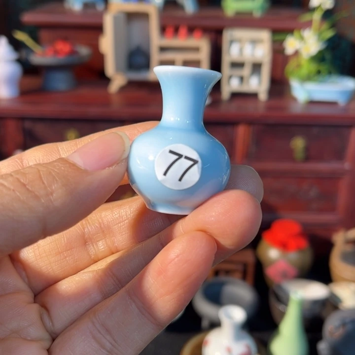 摆件微陶老王迷你花瓶