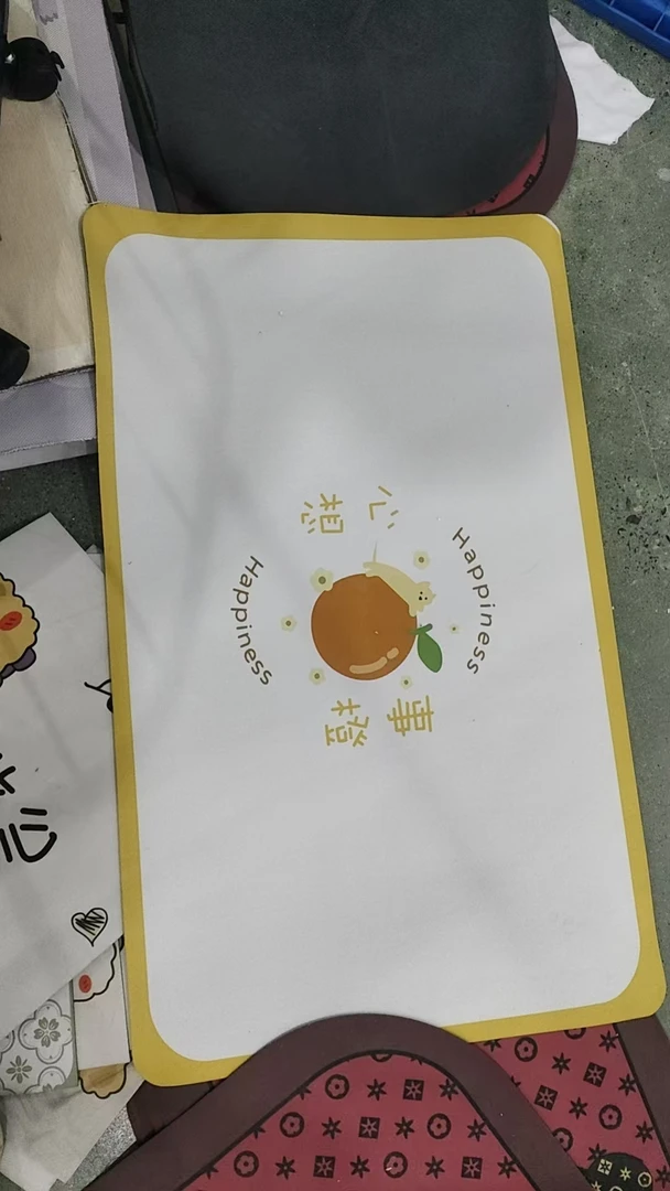 瑕疵白底橙子图案防滑脚垫地垫发2片