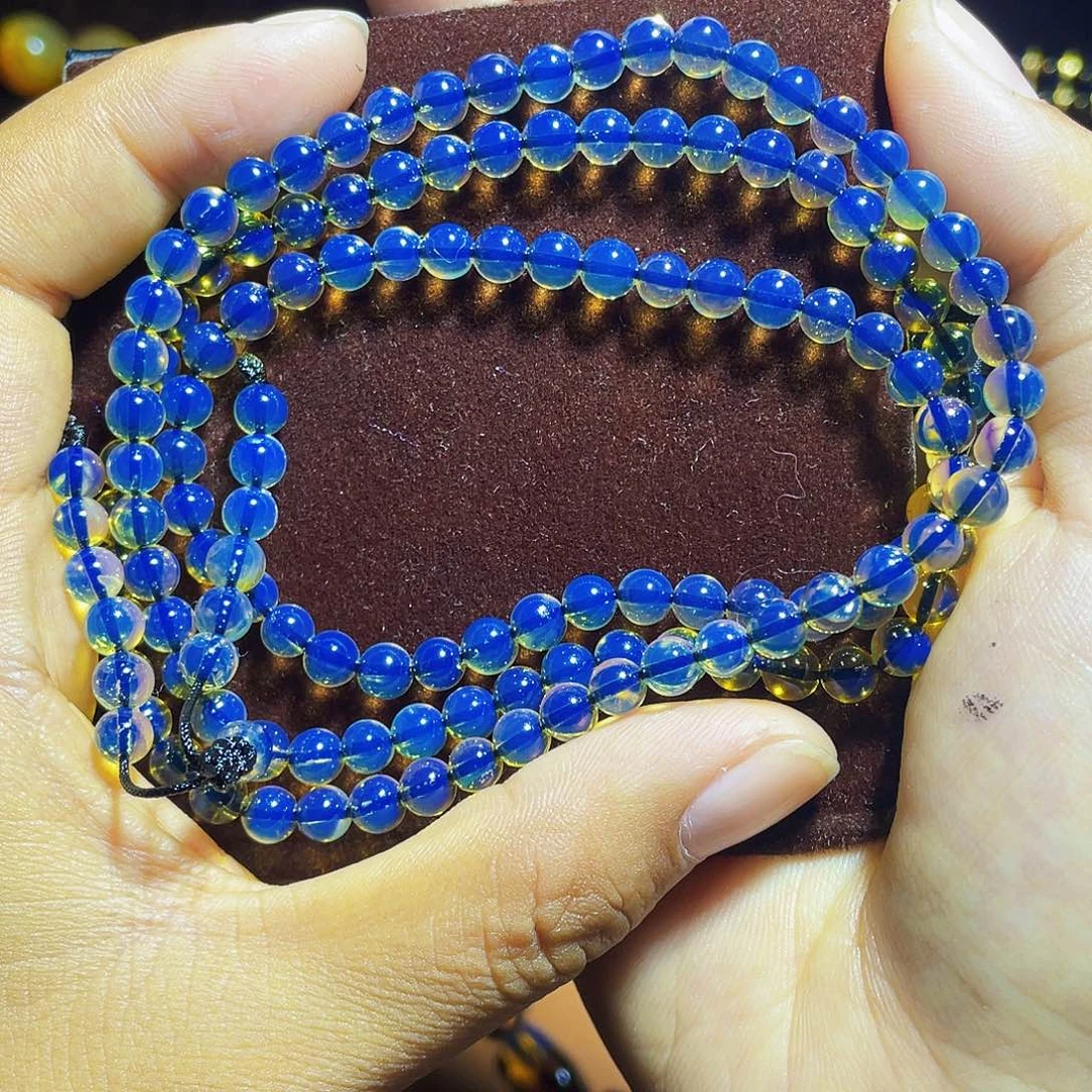 蓝珀裸石未镶嵌异色珀5加108毕业品质