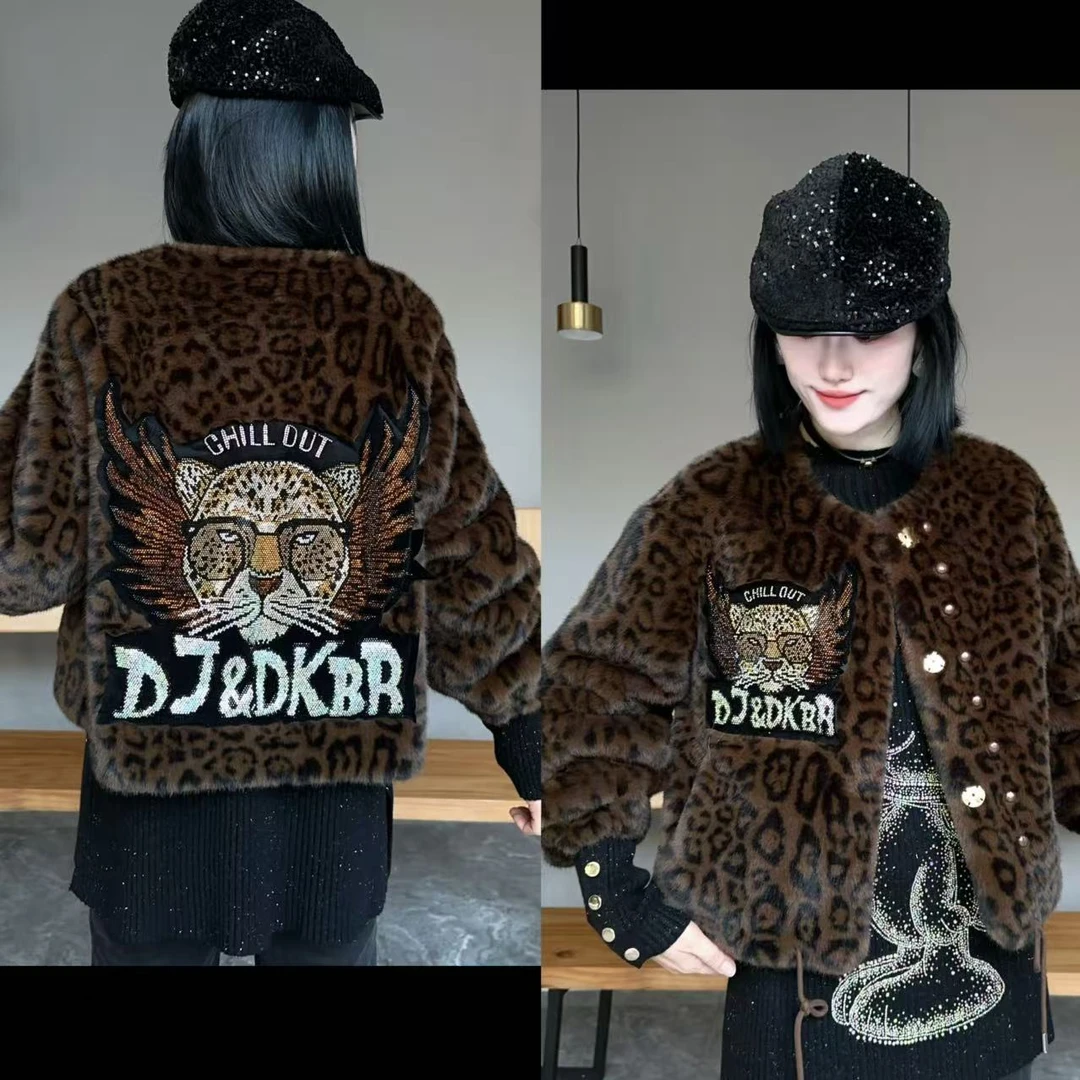 【YJ·原创】2025秋冬新款宽松百搭小款显瘦毛毛加厚外套女   YY3405