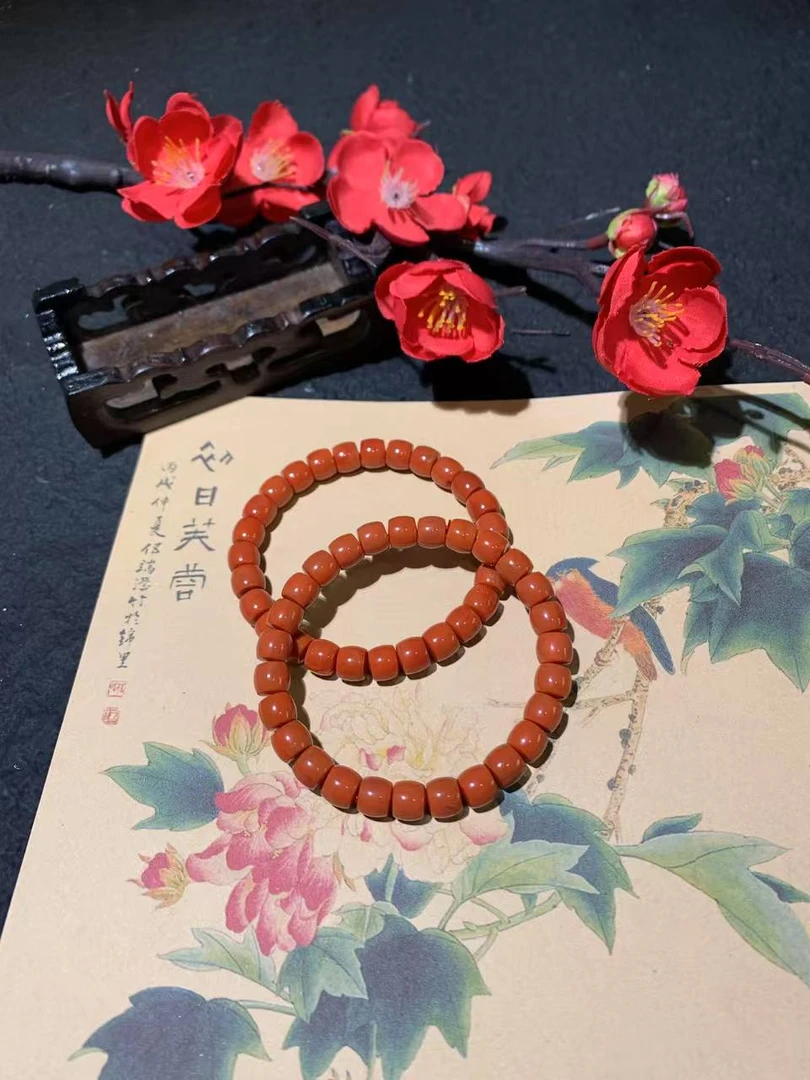 （卡7+）素南红直切手串F1342多样性发一