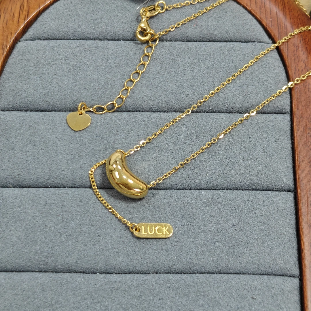 【周老板】足金幸运相思豆项链