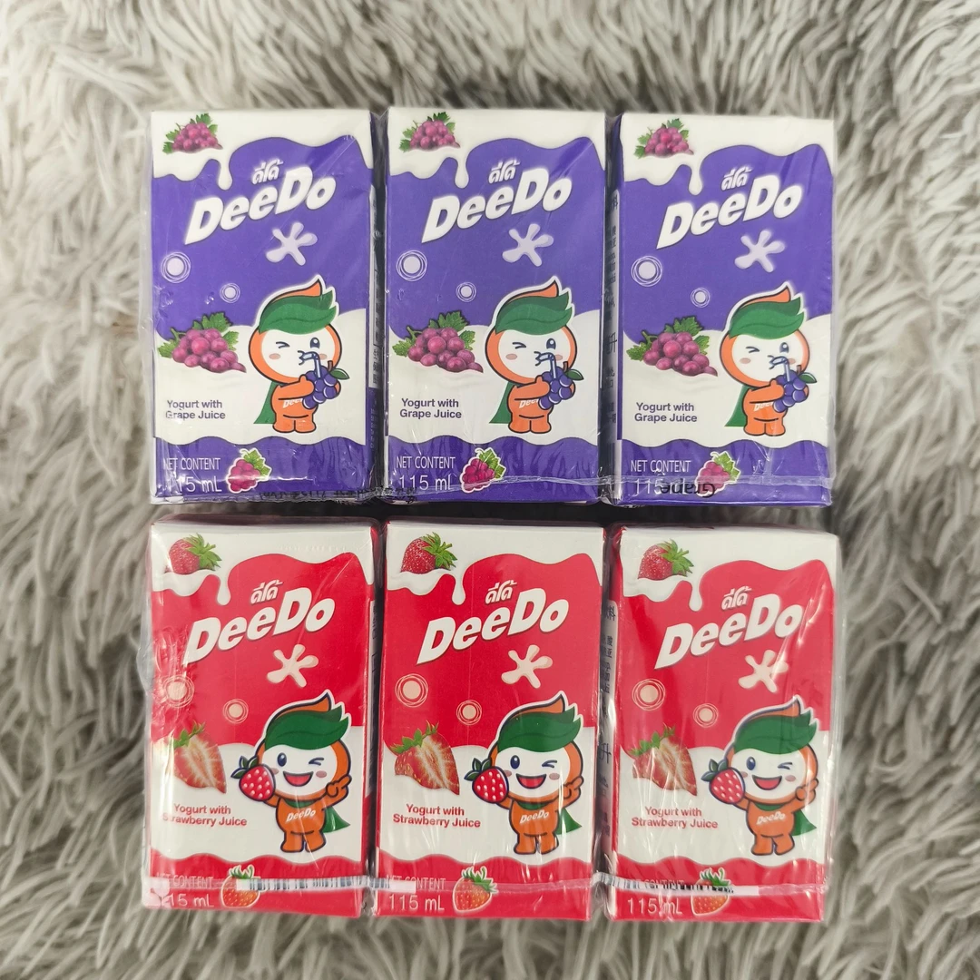 泰国进口嘀嘟草莓汁酸乳味葡萄汁酸乳味饮料
