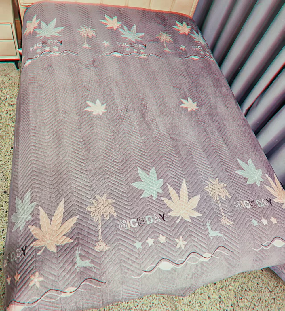 高克重可机洗牛奶绒加厚床盖不起静电不起球双人床盖床盖牛奶绒