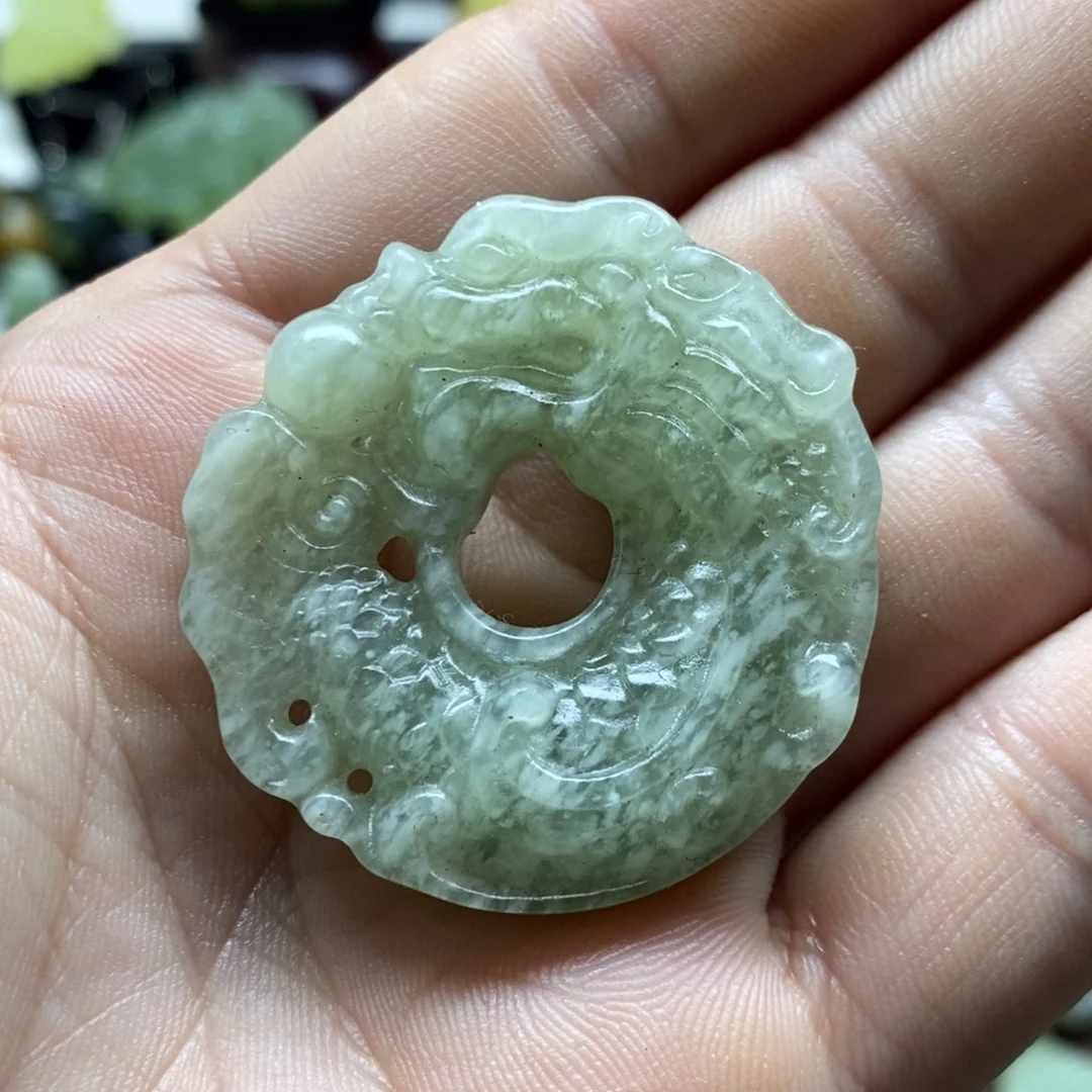 岫玉龙扣吊坠未镶嵌