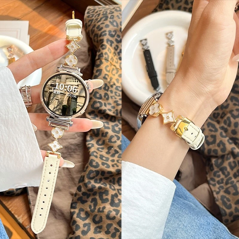 新款金属皮质适用GT5watchGT4小米手环苹果表带小米手环10